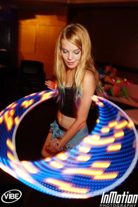 One of my friends getting her hoop on