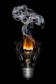 Burnt out light to show burnout
https://thumbs.dreamstime.com/z/broken-bulb-smoke-bournout-light-flame-73026582.jpg