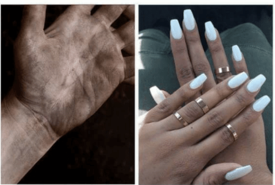 His hands look like this so that my hands can look like this